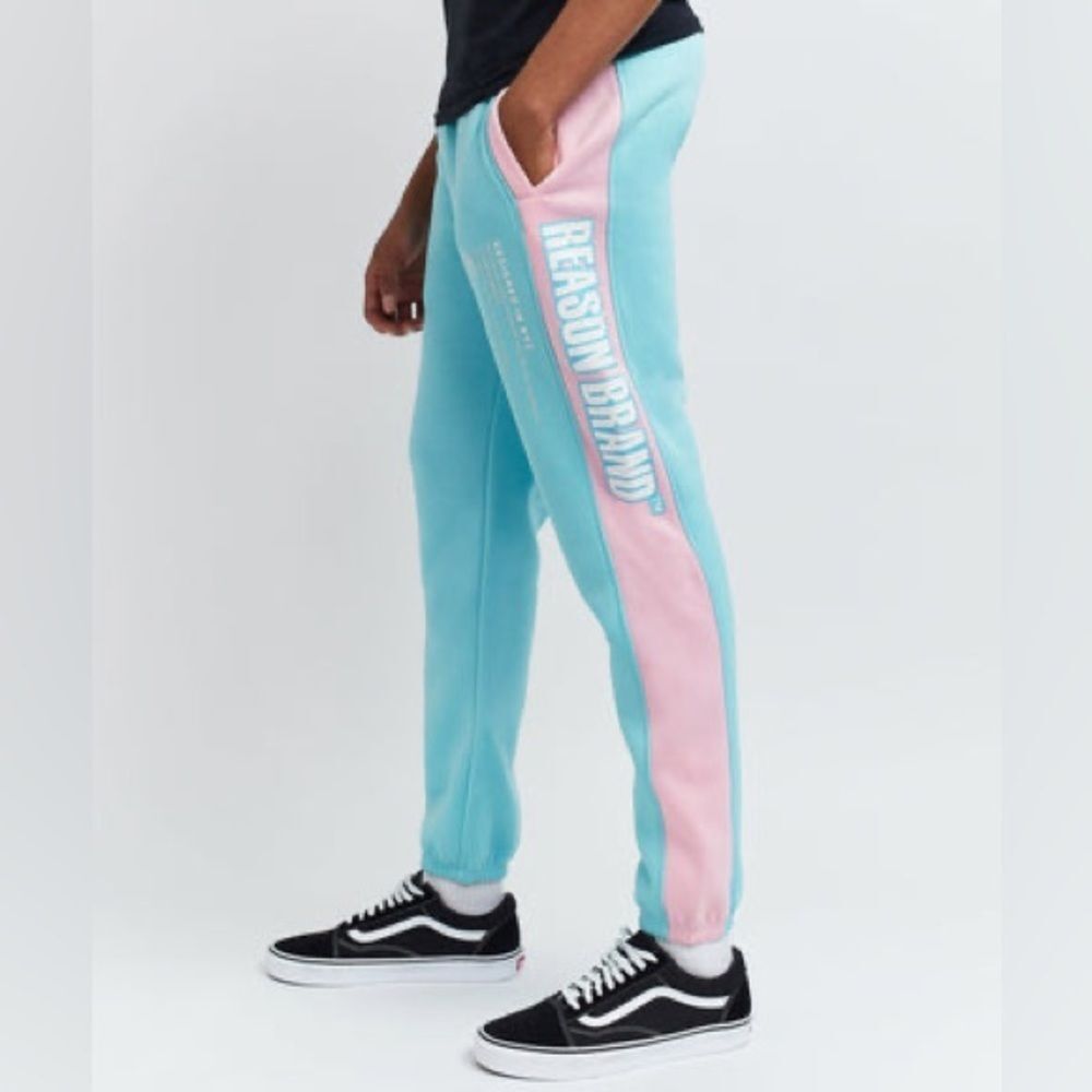 Reason Blocked Pastel Logo Jogger